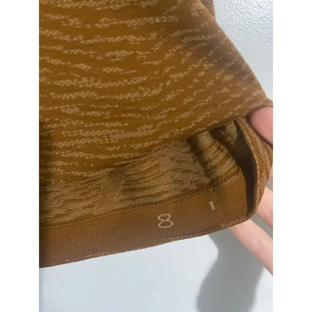 Lululemon racerback tank women’s size 8 brown fitted athleisure running yoga